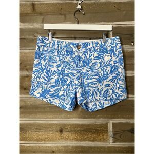 Lilly Pulitzer Women's Callahan Blue Floral Print 5" Inseam Resort Short Size 4